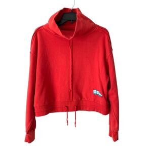 Dsquared2 Red Cowl Neck Sweatshirt Camp 1996 Tomato size XS